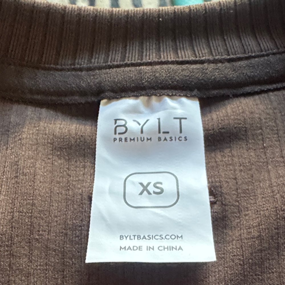 BYLT Basics Brown Ribbed Dress - Picture 5 of 6